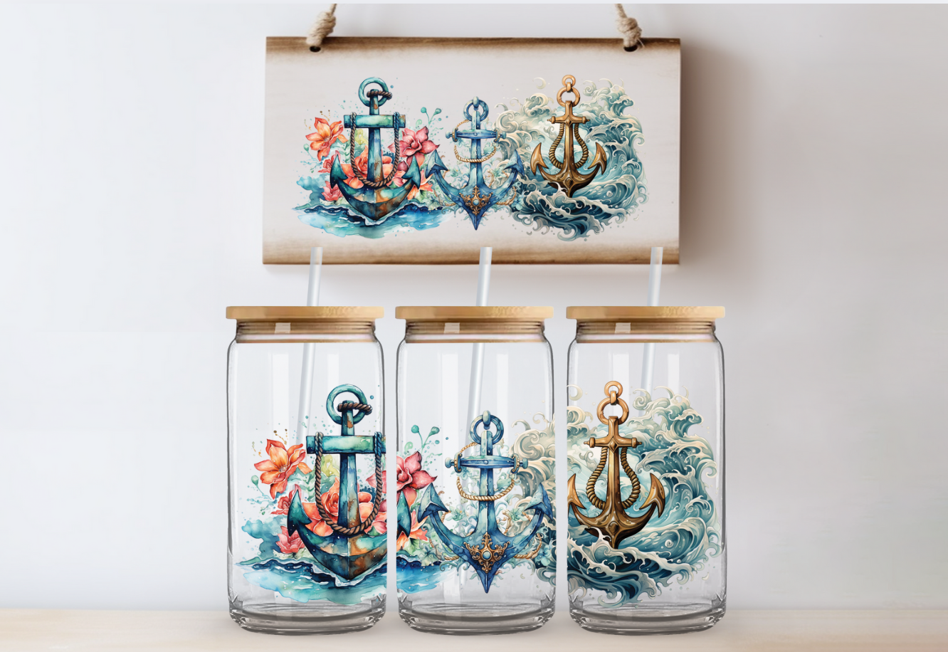 Anchors Glass Can