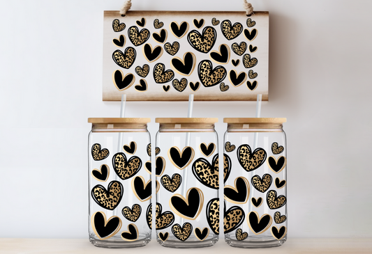 Dark Hearts Glass Can