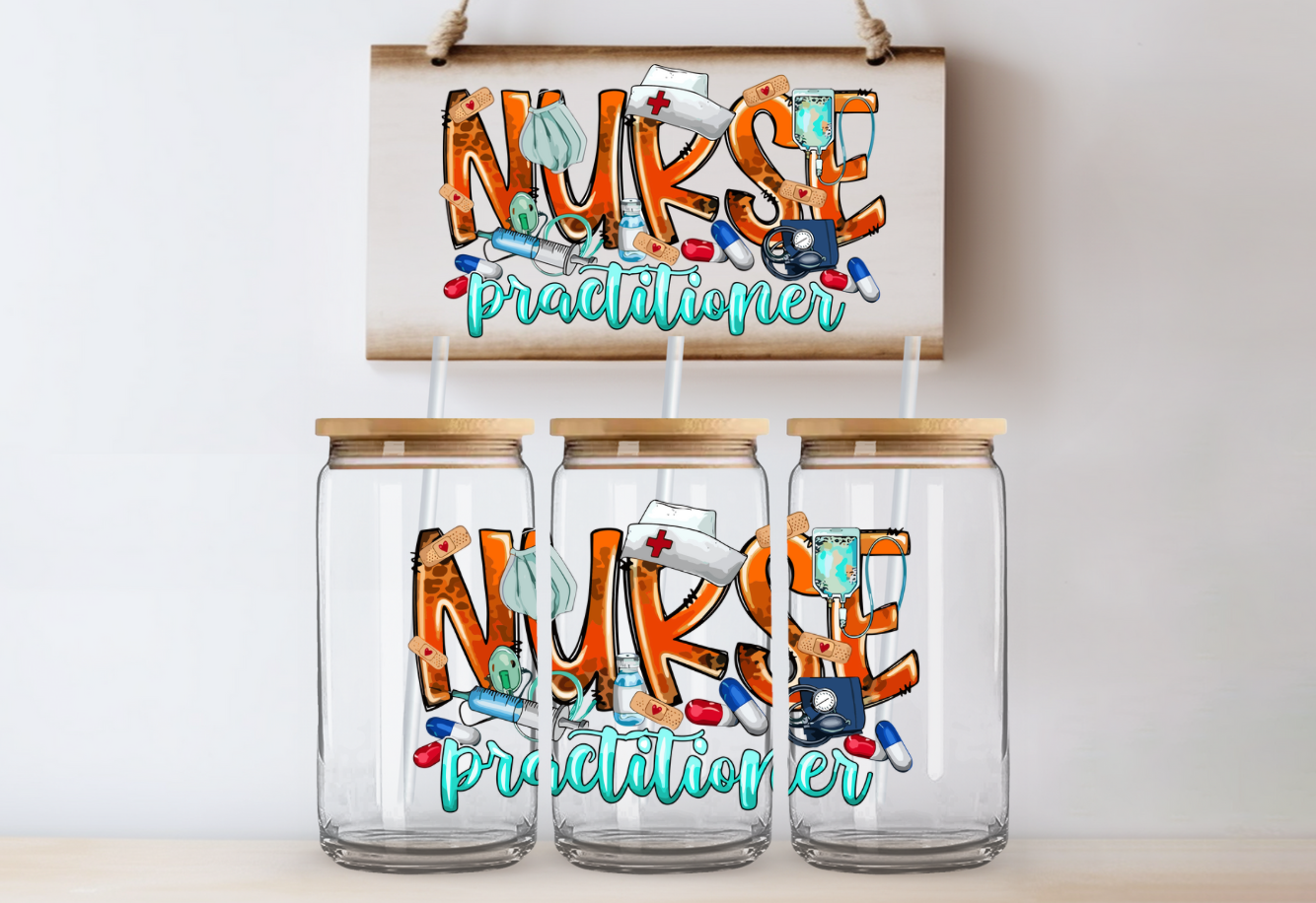 Nurse Practitioner Glass Can