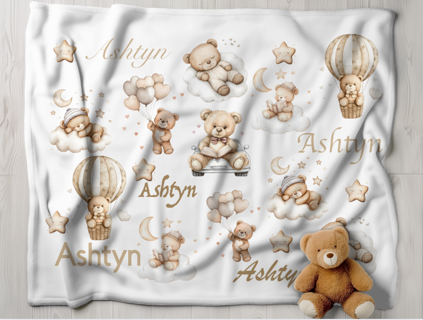 Brown Bear Baby Blanket