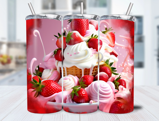 Strawberries & Cream Tumbler