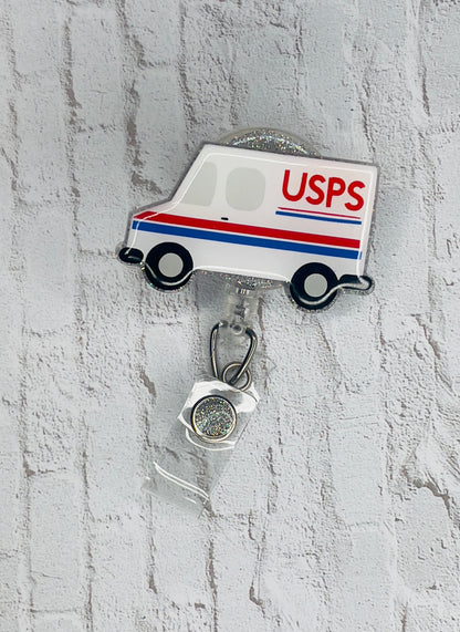 Mail Truck Badge Reel