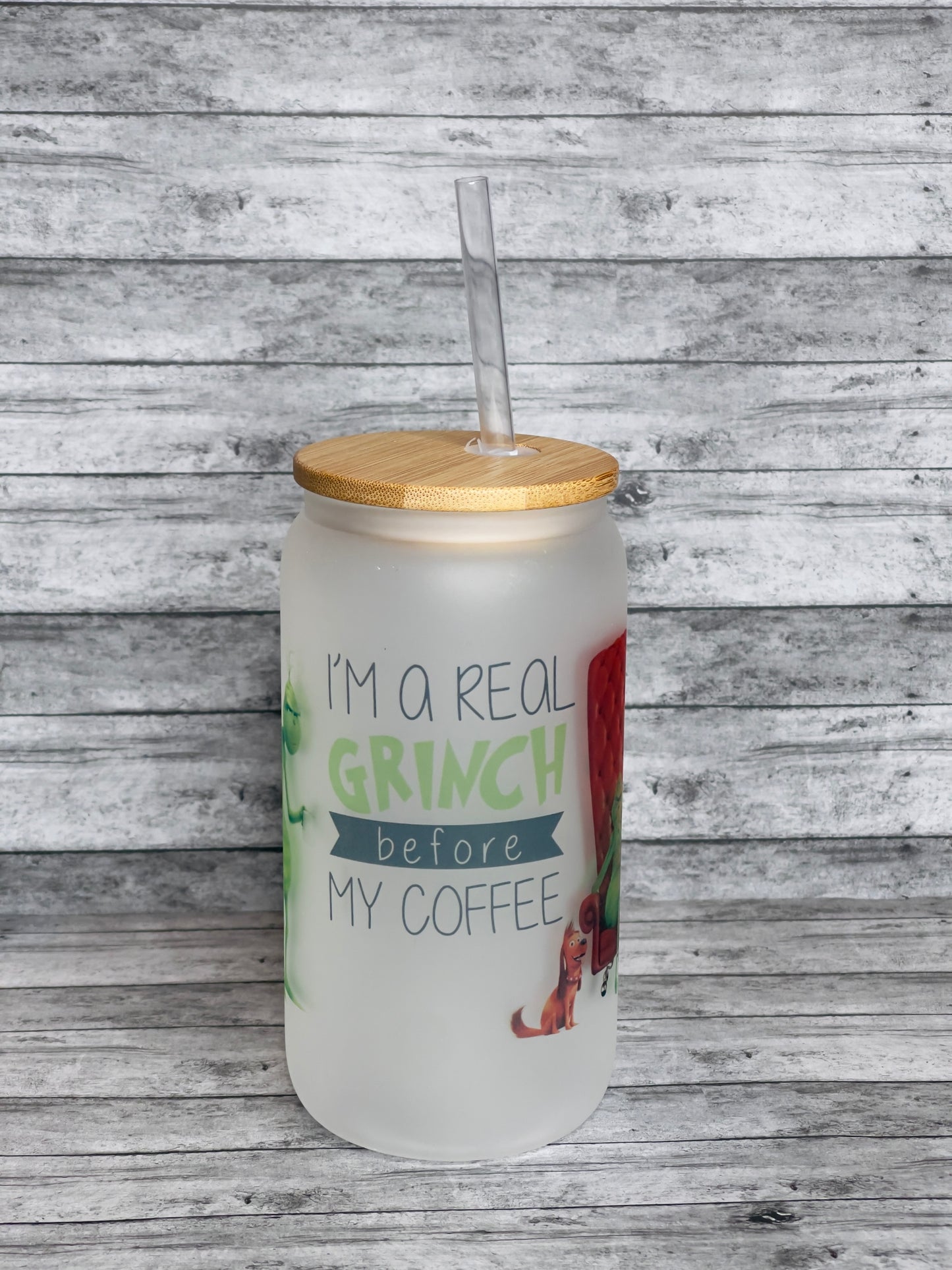 Christmas Coffee Glass Can