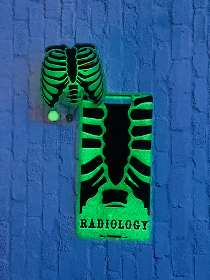 Rib Cage Badge Reel (Glow in the dark)