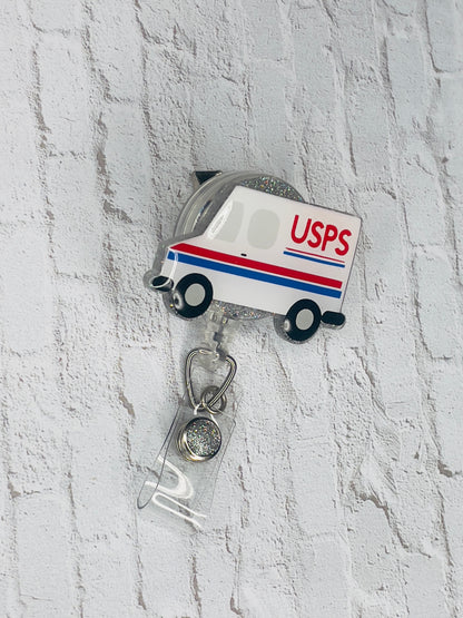 Mail Truck Badge Reel