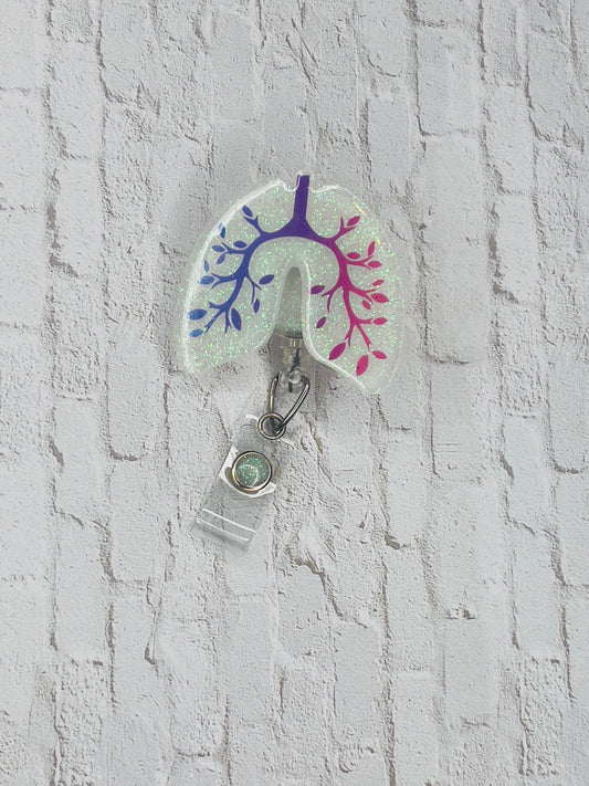 Lungs Badge Reel (Glow in the dark)