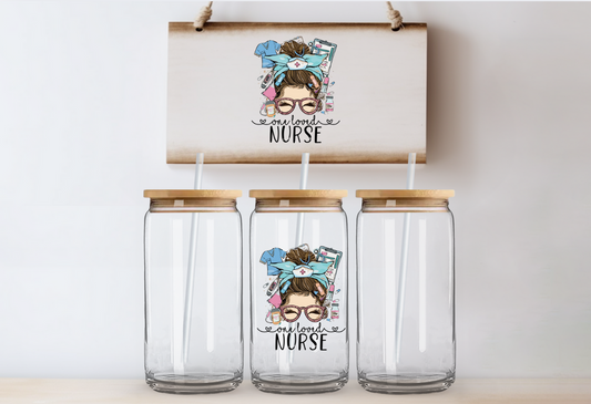 One Loved Nurse Glass Can