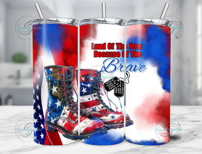Land of the Free 20oz Tumbler Wrap (for Sublimation)