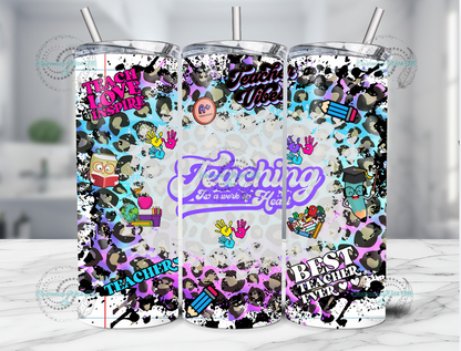 Teaching is a Work of Heart 20oz Tumbler Wrap (for Sublimation)