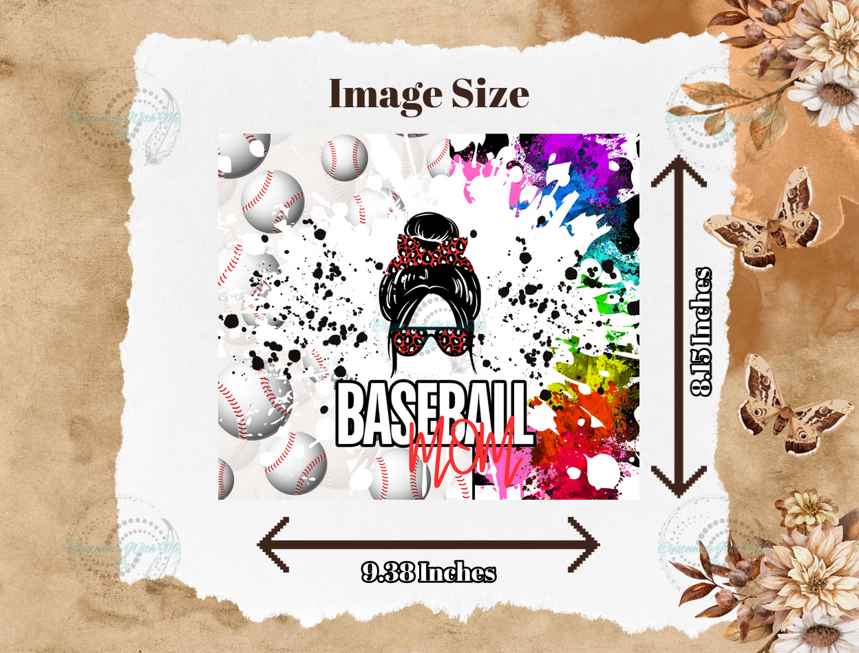 Baseball Mom 20oz Tumbler Wrap (for Sublimation)