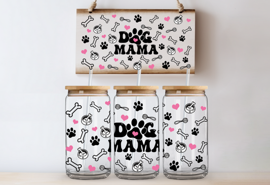 Dog Mama Glass Can