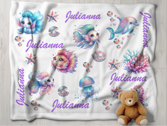 Sea Life Baby Blanket